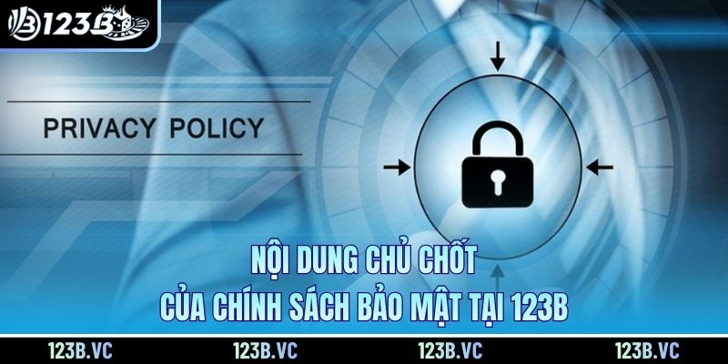 Nội dung chủ chốt của chính sách bảo mật tại 123B